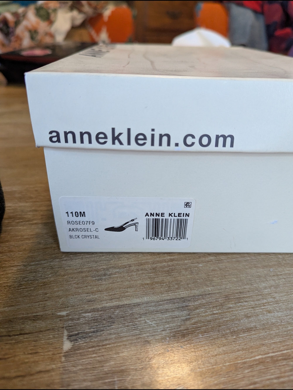Anne Klein Black Sparkle Pointed Slingback Heels - Picture 13 of 13